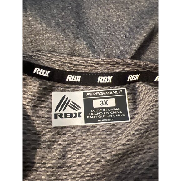 Rbx Performance Tank Top Gray Athletic Live Life Active Mesh Top Back Sz 3X NWT - Picture 4 of 5
